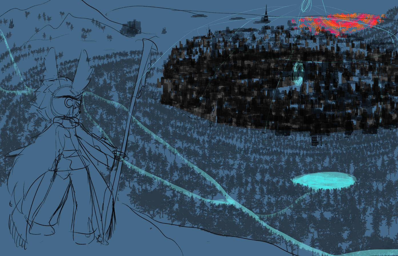 Unfinished Firoza piece